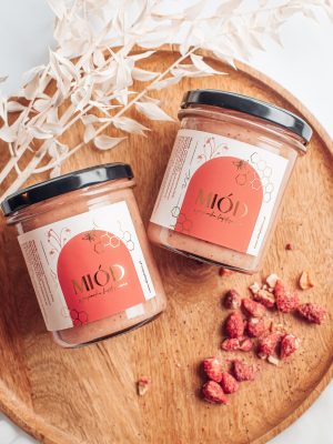 Kremowany miód z poziomką