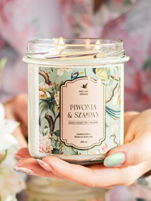 Świeca sojowa PIWONIA & SZAMPAN