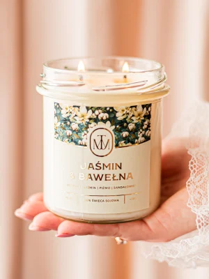 Świeca sojowa JAŚMIN & BAWEŁNA