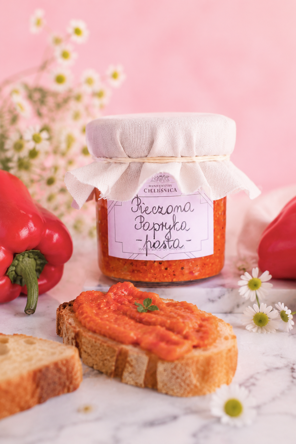 Pasta z pieczonej papryki