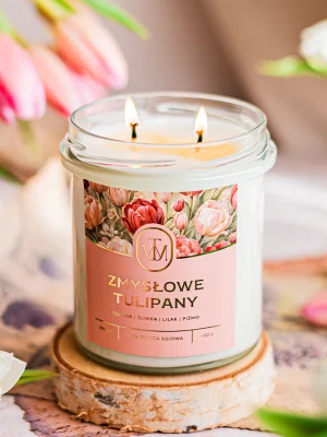 Świeca sojowa ZMYSŁOWE TULIPANY