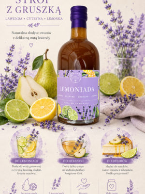 lemoniada z gruszką i lawendą