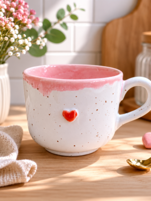 Kubek ceramiczny  serduszko