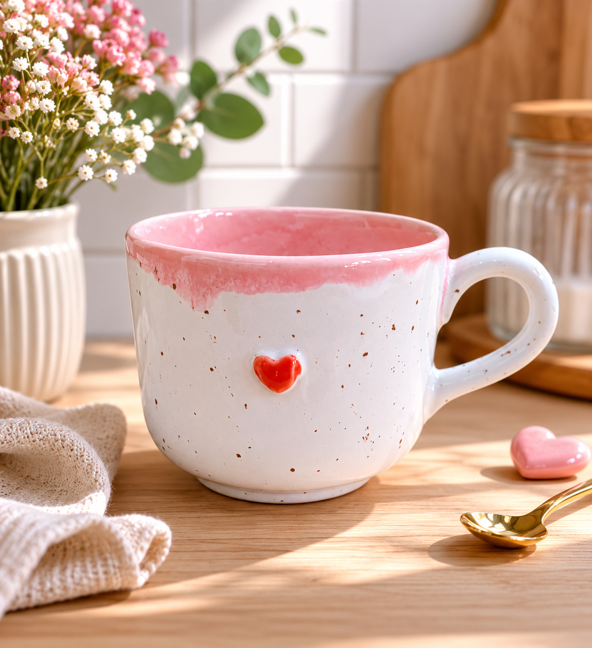 Kubek ceramiczny serduszko