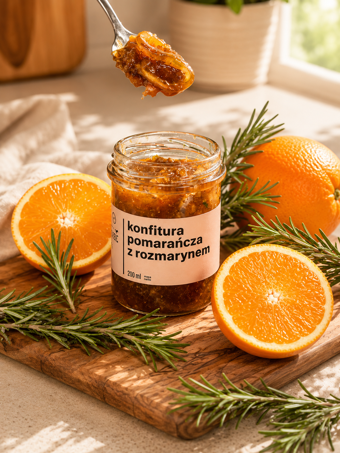 konfitura pomrańcza z rozmarynem