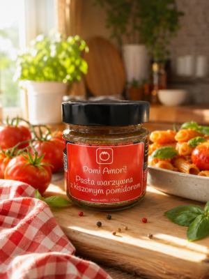 pasta warzywna z kisoznym pomidorem