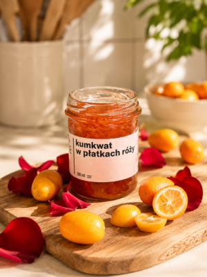 kumkwat w płatkach róży